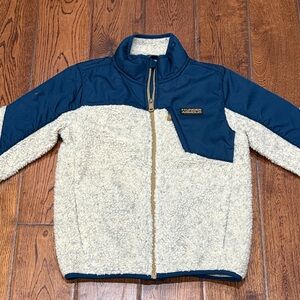 Under Armour boys Navy and Cream Sherpa Jacket EUC sz small